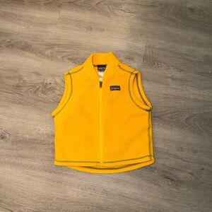 Patagonia Bright Yellow Kids Fleece Vest